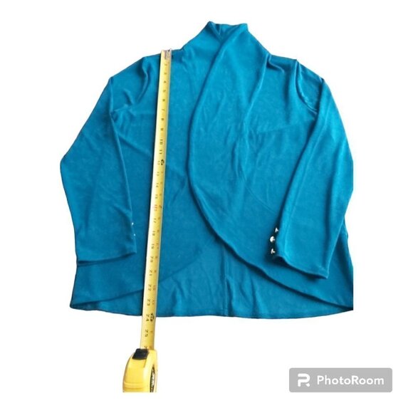 Chico's Travelers Classic Button-Sleeve Jacket Open Front Cardigan Sweater 0 - Picture 10 of 15